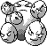 Exeggcute Pixel Art gen1_red-blue - Pokemon Gallery