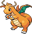 Dragonite Pixel Art gen4_platinum - Pokemon Gallery