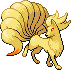 Ninetales Pixel Art gen4_platinum - Pokemon Gallery