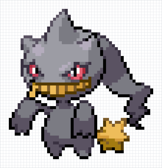 Banette Pixel Art Grid