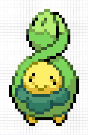 Budew Pixel Art Grid