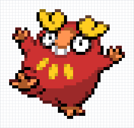 Darumaka Pixel Art Grid