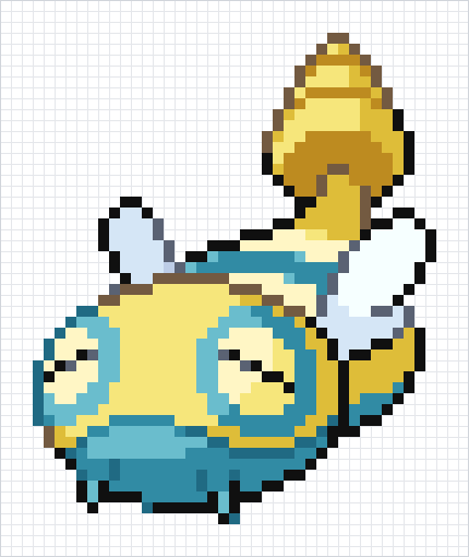 Dunsparce Pixel Art Grid