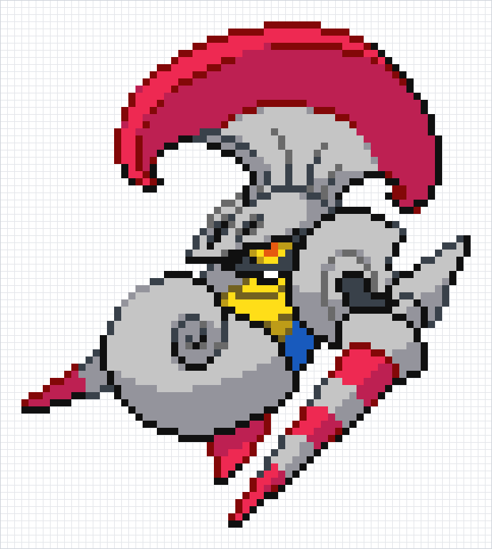 Escavalier Pixel Art Grid