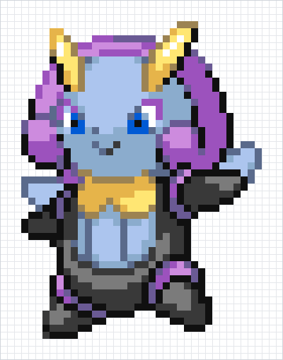 Illumise Pixel Art Grid