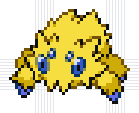 Joltik Pixel Art Grid