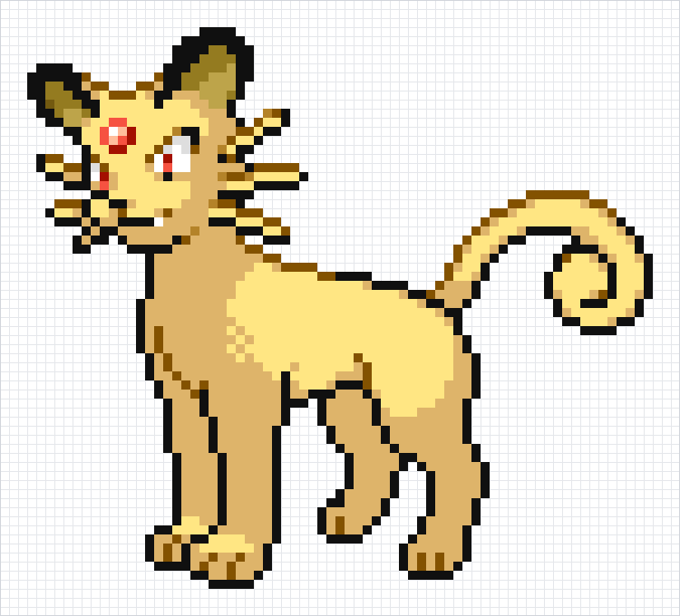 Persian Pixel Art Grid