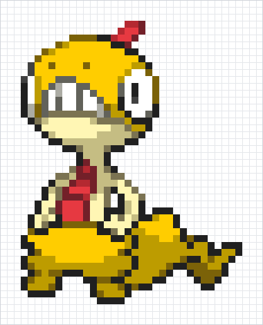 Scraggy Pixel Art Grid