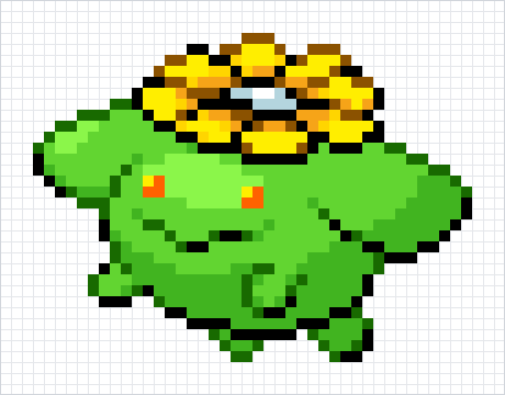 Skiploom Pixel Art Grid
